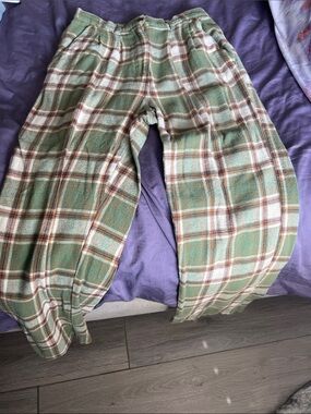 Obey Green Plaid Fleece
